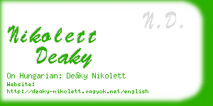 nikolett deaky business card