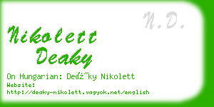 nikolett deaky business card